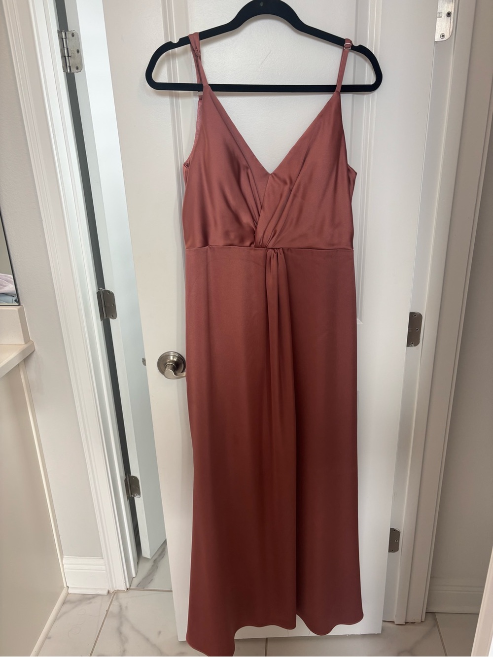 Revelry Desert Rose Satin Giada Dress